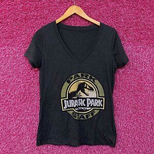 Jurassic Park Staff Movie Promo grey womans Tshirt size Medium